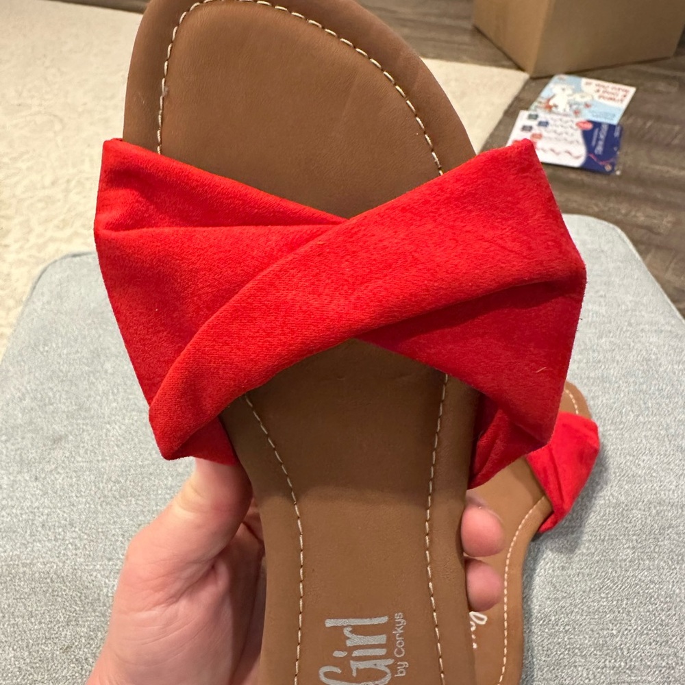 Corkys Red Slide Sandals- NWOT 9 - Picture 8 of 8